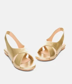 Dressy Gold Slingback Flats