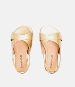 Dressy Gold Slingback Flats