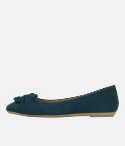 Dressy Navy Round Toe Ballet Flats