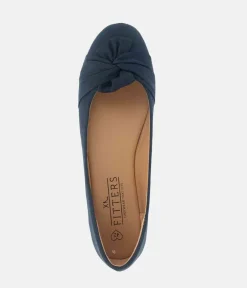 Dressy Navy Round Toe Ballet Flats
