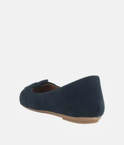 Dressy Navy Round Toe Ballet Flats
