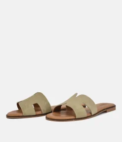 Emma Cactus Green Hermes Inspired Sandals