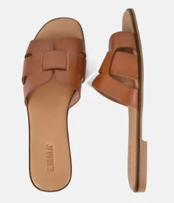 Emma Chic Brown Leather Sandals