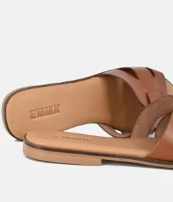 Emma Chic Brown Leather Sandals