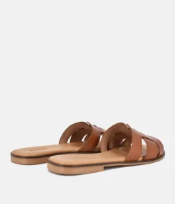 Emma Chic Brown Leather Sandals