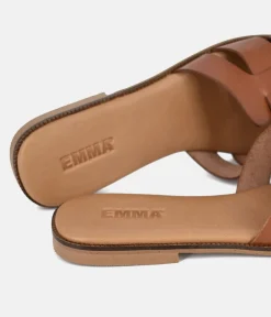 Emma Chic Brown Leather Sandals