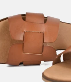 Emma Chic Brown Leather Sandals