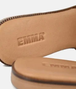Emma Chic Brown Leather Sandals