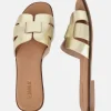 Emma Chic Metallic Gold Leather Sandals