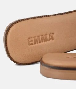 Emma Chic Metallic Gold Leather Sandals