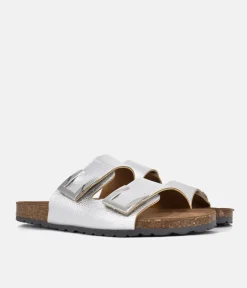 Emma Dressy Metallic Silver Sandals