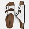 Emma Fashionable White Twin Strap Sandals