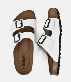 Emma Fashionable White Twin Strap Sandals