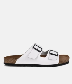 Emma Fashionable White Twin Strap Sandals