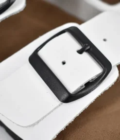 Emma Fashionable White Twin Strap Sandals