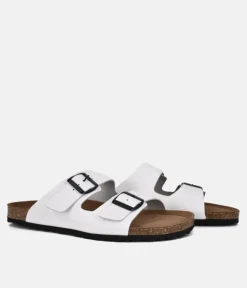 Emma Fashionable White Twin Strap Sandals