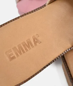 Emma Sleek Pink Metallic Slip on Sandals