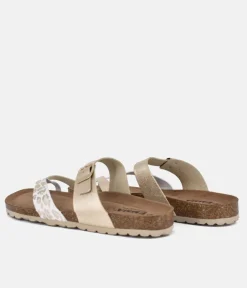 Emma Stylish Leopard/Gold Combi Sandals