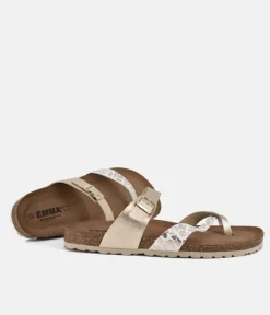 Emma Stylish Leopard/Gold Combi Sandals