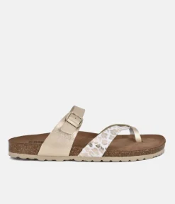 Emma Stylish Leopard/Gold Combi Sandals