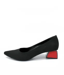 Fab Black Pointy Toe Block Heels
