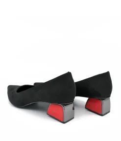 Fab Black Pointy Toe Block Heels