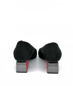 Fab Black Pointy Toe Block Heels