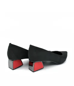 Fab Black Pointy Toe Block Heels