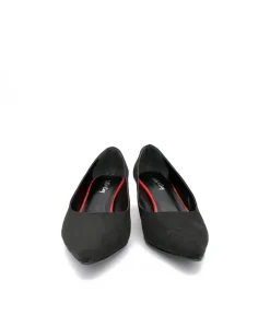 Fab Black Pointy Toe Block Heels