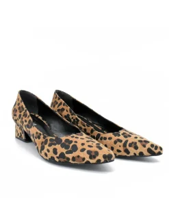 Fab Leopard Print Pointy Toe Block Heels