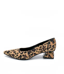 Fab Leopard Print Pointy Toe Block Heels