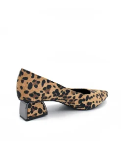 Fab Leopard Print Pointy Toe Block Heels