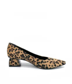 Fab Leopard Print Pointy Toe Block Heels