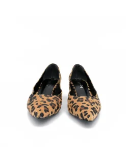 Fab Leopard Print Pointy Toe Block Heels