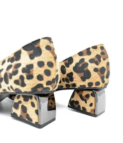 Fab Leopard Print Pointy Toe Block Heels