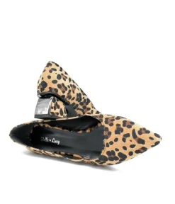 Fab Leopard Print Pointy Toe Block Heels