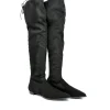 Fabulous Over The Knee Black Suede Boots