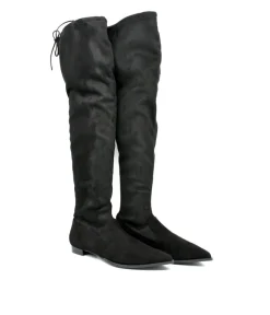 Fabulous Over The Knee Black Suede Boots