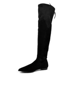 Fabulous Over The Knee Black Suede Boots