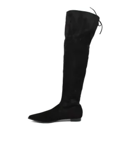 Fabulous Over The Knee Black Suede Boots
