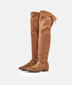 Fabulous Over The Knee Brown Suede Boots