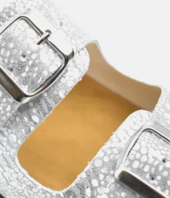 Fabulous Silver Bubble Twin Strap Sandals