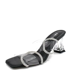 Fabulous Slip On Clear PVC Heels