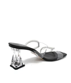 Fabulous Slip On Clear PVC Heels