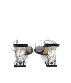 Fabulous Slip On Clear PVC Heels