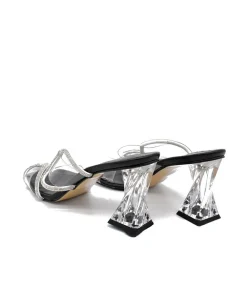 Fabulous Slip On Clear PVC Heels