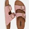 Fashionable Antique Pink Twin Strap Sandal