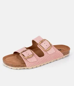 Fashionable Antique Pink Twin Strap Sandal