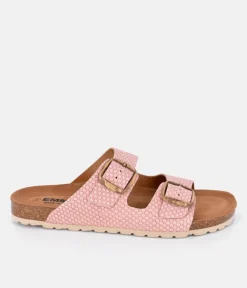 Fashionable Antique Pink Twin Strap Sandal