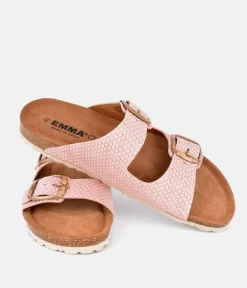 Fashionable Antique Pink Twin Strap Sandal